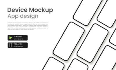 Mobile application design Smartphone mockup banner marketing.