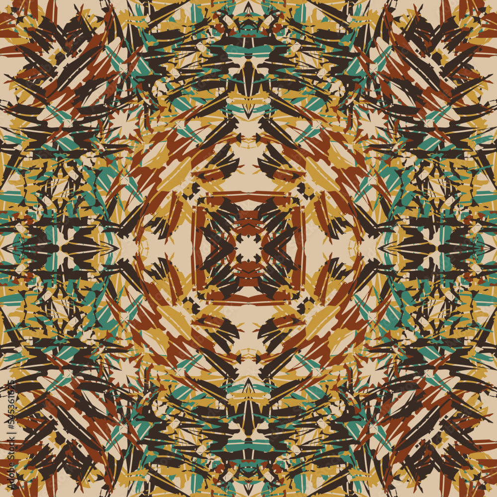 Seamless fractal pattern in vector format for printed fabrics or any ...