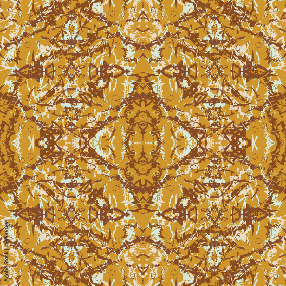 Seamless fractal pattern in vector format for printed fabrics or any ...
