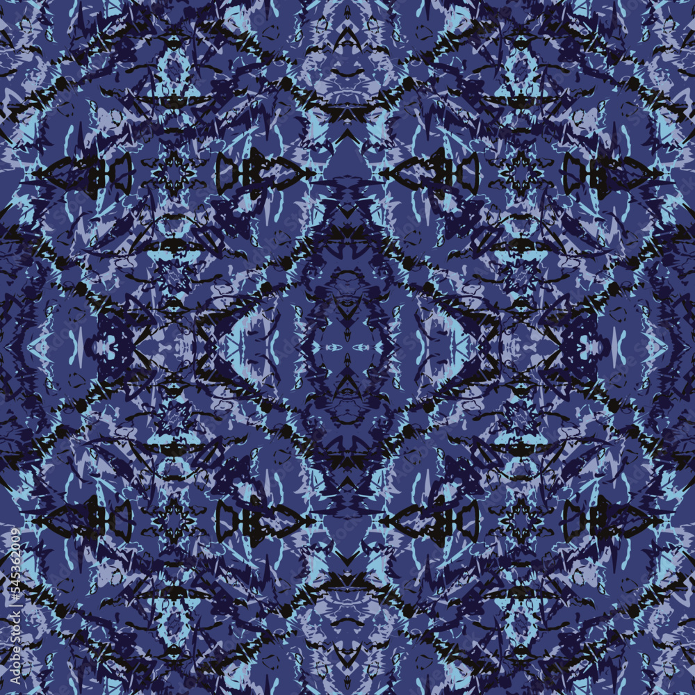 Seamless fractal pattern in vector format for printed fabrics or any ...