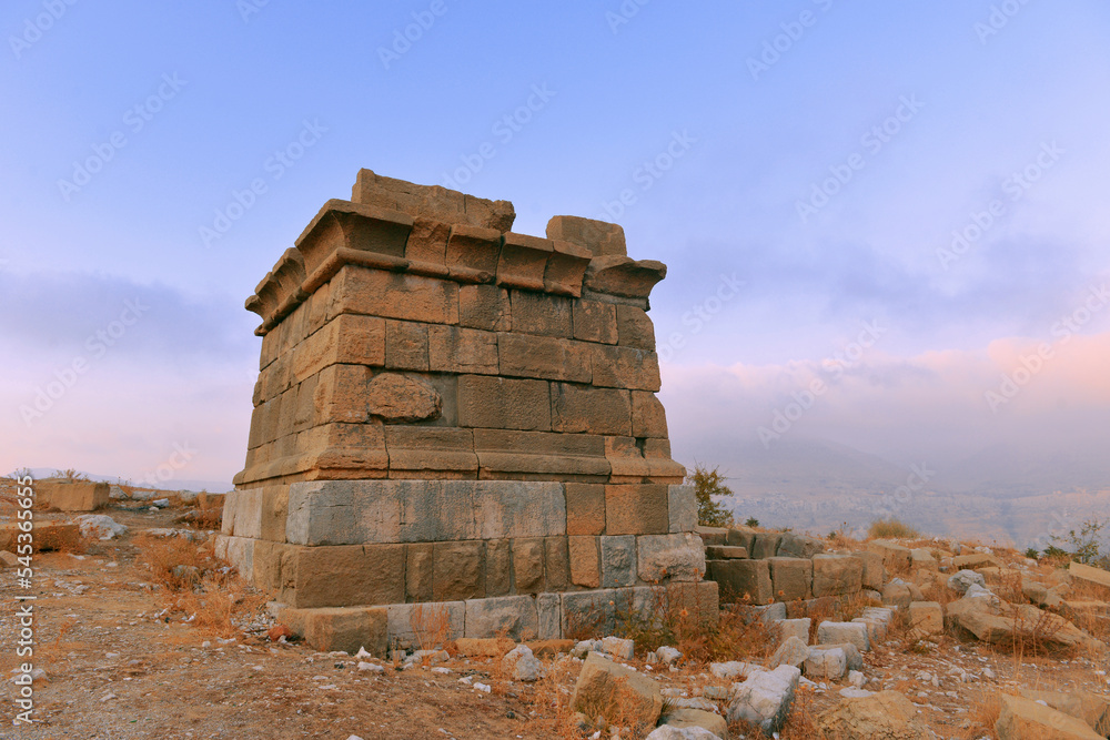 Temples Rocks Remote Ruins of the fortress. Abandoned temple in a remote area. Historical ...