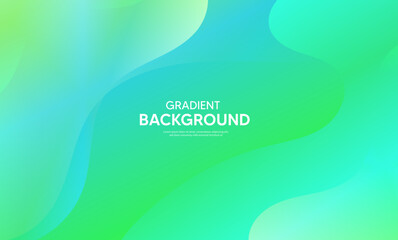 Poster - Abstract green background, Green banner