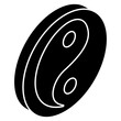 © Vectorslab - Conceptual solid design icon of yin yang