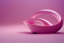 3D Digital Render Of An Abstract Flowing Pink Shape On A Pink Background For Wallpapers