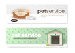 © Vikivector - Pet service advertising banner set realistic vector domestic animal sitter veterinary shop