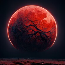 Red Moon Background