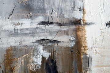 Texture concrete wall with a painted layer of plaster and paint, beige, gray, black architecture abstract background.