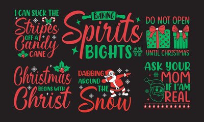Wall Mural - Best Christmas T-shirt designs Bundle- Christmas quote. Christmas design Concept. Christmas vector. EPS, SVG Files for Cutting, bag, cups, card, EPS 10