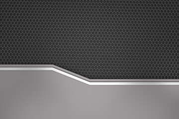 Wall Mural - Metallic background. 3D background design. 3D template design.