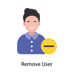 Remove User  vector Flat  Icons. Simple stock illustration