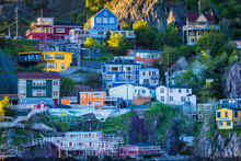 Colorful Houses At Downtown Saint John Newfoundland Canada	