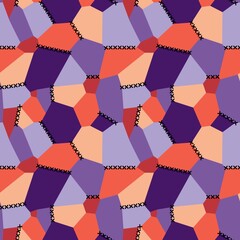 abstract geometric sewing stitch patch seamless pattern for wrapping paper and fabrics and linens