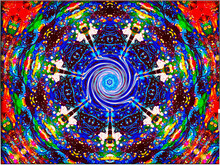Abstract, Kaleidoscope, With Circular Colours And Intricate Patterns, Within A Boder      Digital Art
