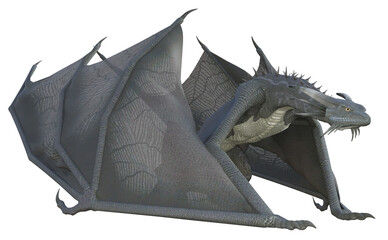 Wall Mural - 3d rendered fantasy dragon isolated on transparent background - 3d illustration