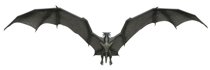 Wall Mural - 3d rendered fantasy dragon isolated on transparent background - 3d illustration