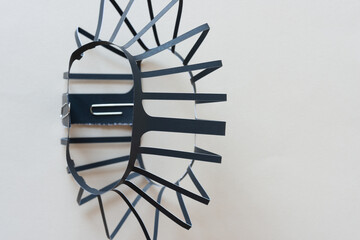 Wall Mural - 3d paper object with creased spokes or lines