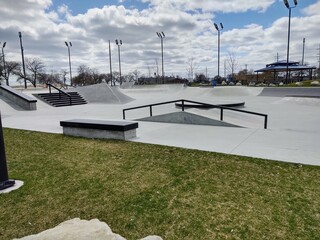 Wall Mural - an urban skatepark in detroit