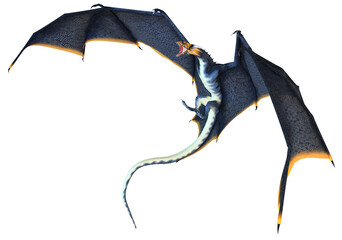 Wall Mural - 3d rendered fantasy dragon isolated on transparent background - 3d illustration