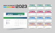 © CMYK MAKER - 2023 desktop vector calendar design