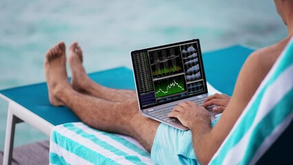 Fototapete - Stock Broker Exchange Trading App
