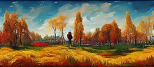 Autumn Landscape With Trees