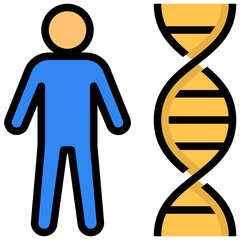 Wall Mural - genomics filled outline style icon
