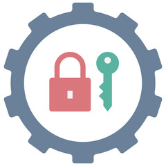 password flat style icon