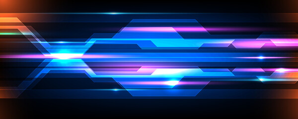 Wall Mural - future technology light speed abstract background concept