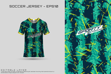 Sports jersey and t-shirt template sports jersey design vector. Sports design for football, racing, gaming jersey. Vector.