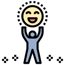 Enjoyment Filled Outline Style Icon
