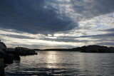 Fototapeta  - morze północne o zachodzie słońca