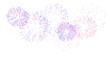 Seamless loop fireworks celebration, Alpha channel  ready, isolated transparent background.