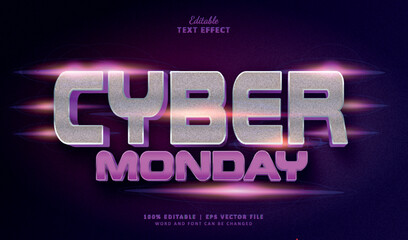 Wall Mural - Cyber monday editable text effect style cinematic