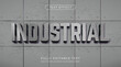 Industrial text effect. Editable font style