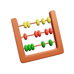 PNG 3d rendering of school abacus for your content asset needs