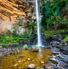 Wall Mural - Long exposure of Lone Creek waterfall near Sabie, Mpumalanga, South Africa.