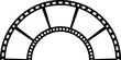 35mm filmstrip photo frame Semicircle design element