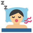 snore flat style icon