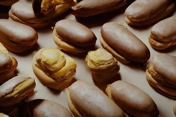 Poster - eclairs, a popular french dessert known around the world