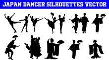 Japan Dancer Silhouettes Vector | Japan Dancer SVG | Clipart | Graphic | Cutting Files For Cricut, Silhouette
