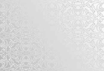 Wall Mural - white background with floral ornaments