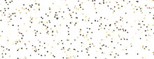 Golden Serpentine Confetti On Transparent Background. Luxury Isolated