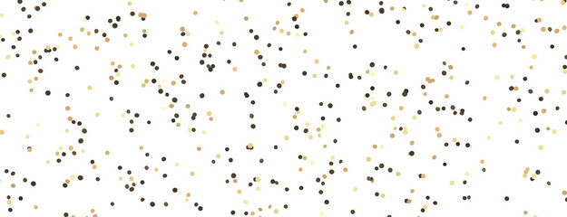 Golden serpentine confetti on transparent background. luxury isolated