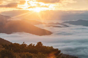 Canvas Print - Ocean of clouds.