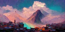 Peru Landscape Illustration