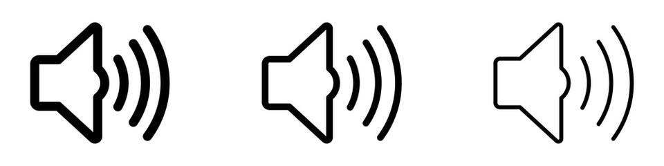 Wall Mural - sound volume icons. speaker volume icons isolated. set of vector icons