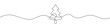 © chekman - Continuous line drawing of christmas tree. Christmas tree line background. One line drawing background. Vector illustration.