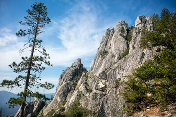 Castle Crag State Park looking at Rock Formations from the Trail