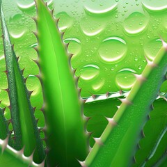 Wall Mural - abstract background with a special green aloe vera plant