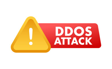 Poster - DDOS attack, hacker bomb. Denial of Service. Vector stock illustration